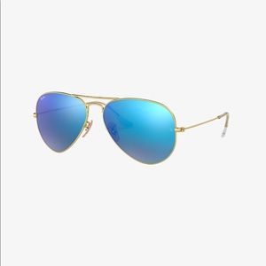 Blue Ray-Ban Aviator Flash Lenses